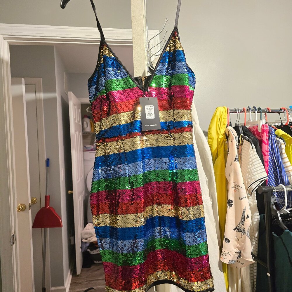 Sequin mini dress